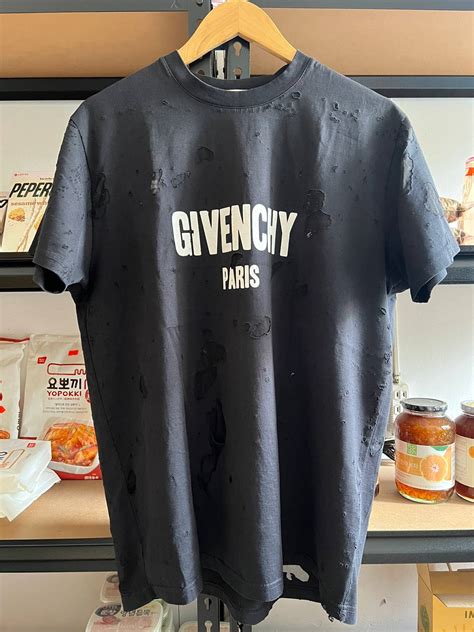 bleach givenchy t shirt|GIVENCHY PARIS destroyed oversized t.